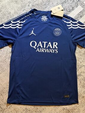 Jordan PSG Deep Blue Home Jersey with White Accents